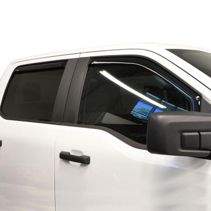 Westin 2015-2018 Ford F-150 SuperCrew Wade In-Channel Wind Deflector 4pc - Smoke 72-37407 72-37407 Photo - Mounted