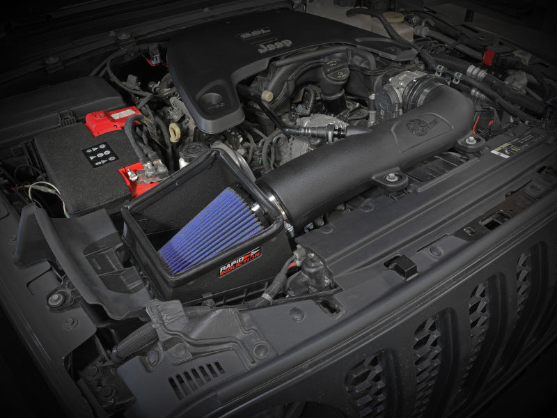 aFe Rapid Induction Pro 5R Cold Air Intake System 18-21 Jeep Wrangler(JL)/Gladiator(JT) 3.6L 52-10008R 52-10008R Photo - Mounted