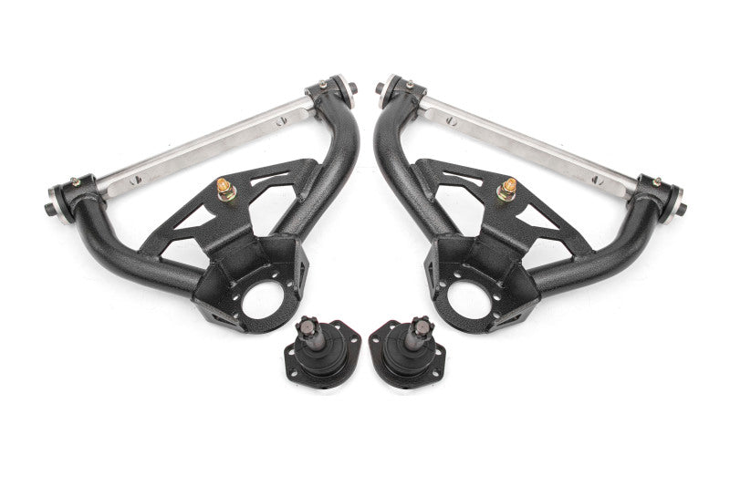 BMR Suspension BMR 78-87 GM G-Body Non-Adjustable Upper A-Arms Delrin 0.5in Tall Ball Joint - Black Hammertone AAU462H AAU462H Photo - Primary