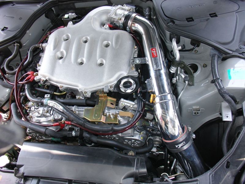 Injen Black Cold Air Intake 03-06 G35 AT/MT Coupe 3.5L V6 SP1993BLK Photo - Mounted