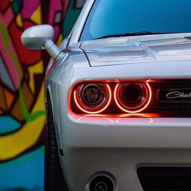 ORACLE Lighting Oracle 15-21 Dodge Challenger LED Waterproof Halo Kit - Red 3990-003 3990-003 Photo - Close Up