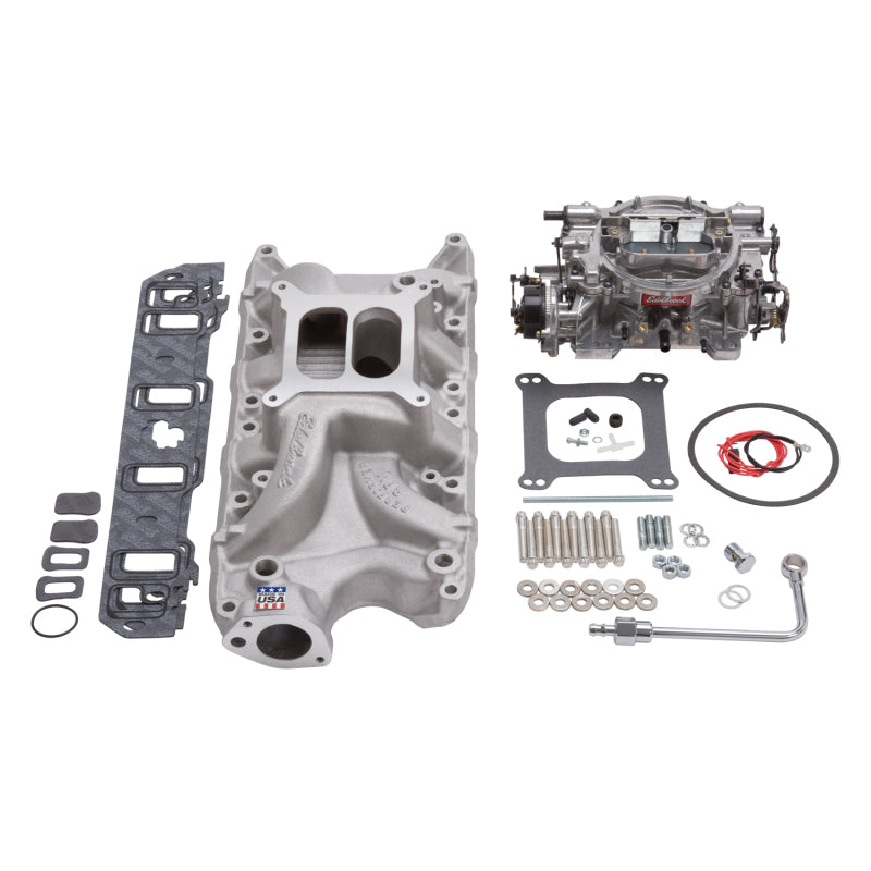 Edelbrock Manifold And Carb Kit, Performer Rpm, Small Block Ford, 289-302, Natur 2032 Photo - Primary