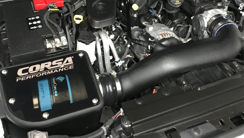 Corsa 18-19 Jeep Wrangler JL 3.6L V6 Closed Box Air Intake w/ Donaldson Powercore Dry Filter 477366 477366 Photo - Mounted