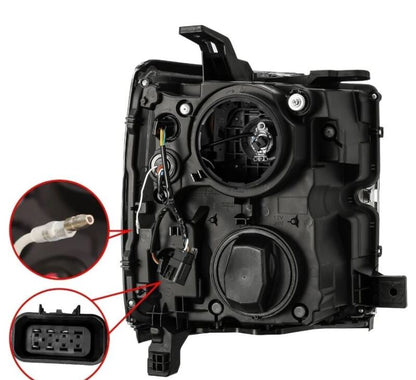 AlphaRex 15-19 Chevy Silverado 2500/3500 LUXX-Series Proj. Headlights Blk w/Actv SeqSig & SBDRL 880098 880098 User 1