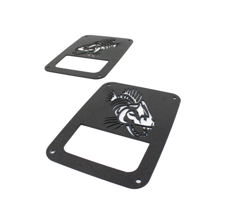Fishbone Offroad 07-18 Jeep Wrangler JK - Black Textured Powdercoat Tail Light Covers FB31043 FB31043 Photo - out of package