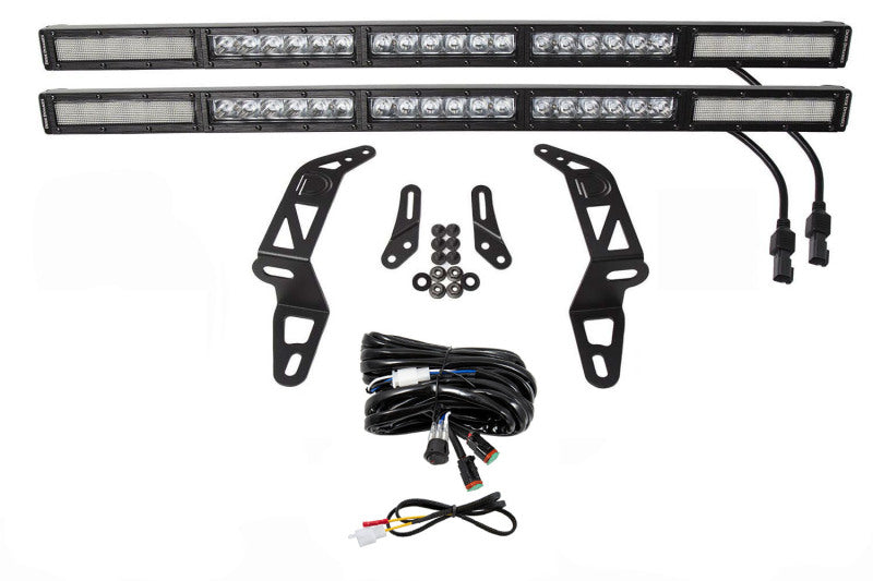 Diode Dynamics 18-21 Jeep JL Wrangler/Gladiator SS30 Bumper Bracket Kit - White Combo Dual DD6085 DD6085 Photo - Primary