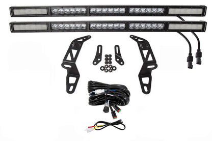 Diode Dynamics 18-21 Jeep JL Wrangler/Gladiator SS30 Bumper Bracket Kit - White Combo Dual DD6085 DD6085 Photo - Primary
