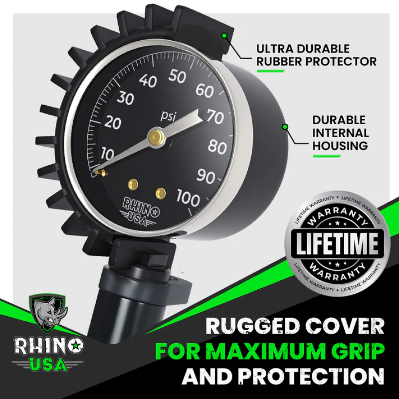 Rhino USA 100 Psi Analog Tire Inflator Gauge RGAUGE-0100 RGAUGE-0100 User 2