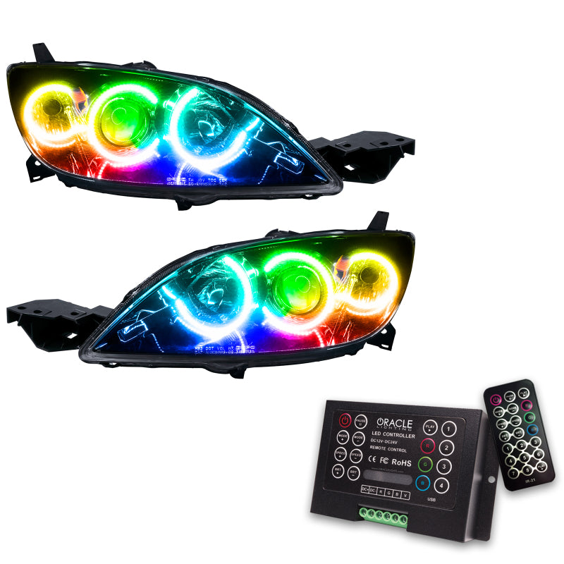 ORACLE Lighting Oracle 04-09 Mazda 3 SMD HL - Hatchback - Halogen Style - ColorSHIFT w/ 2.0 Controller 7086-333 7086-333 Photo - Primary