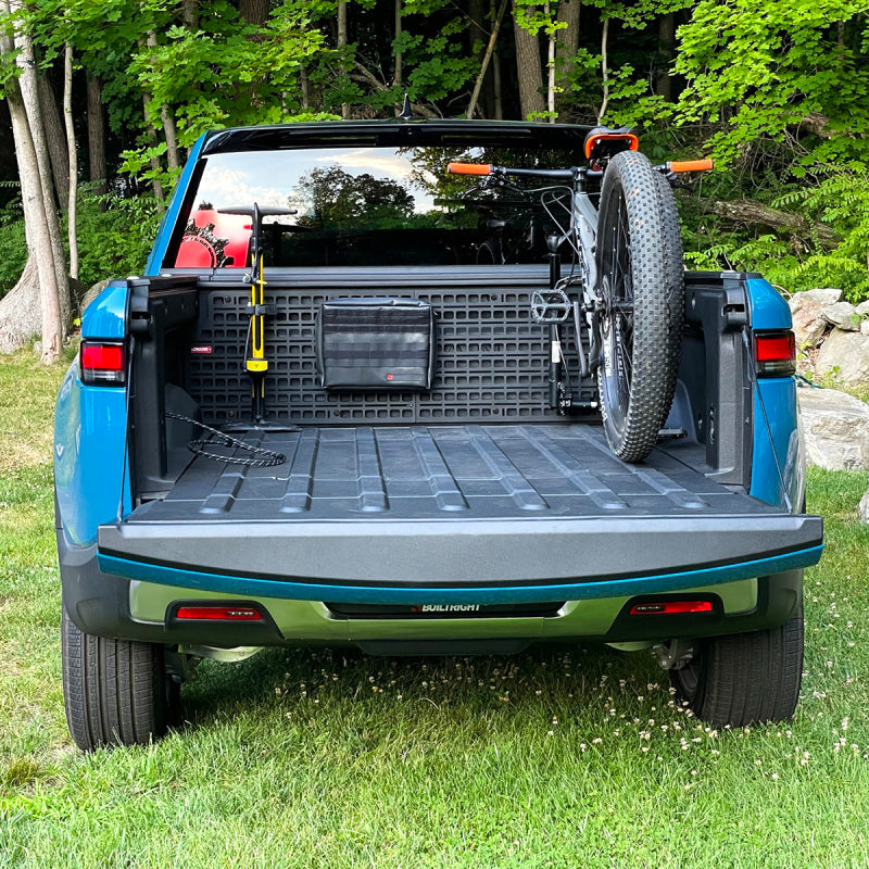BuiltRight Industries 2022+ Rivian R1T Bedside Rack System - Cab Wall Molle Panel Kit 102701 102701 Photo - lifestyle view