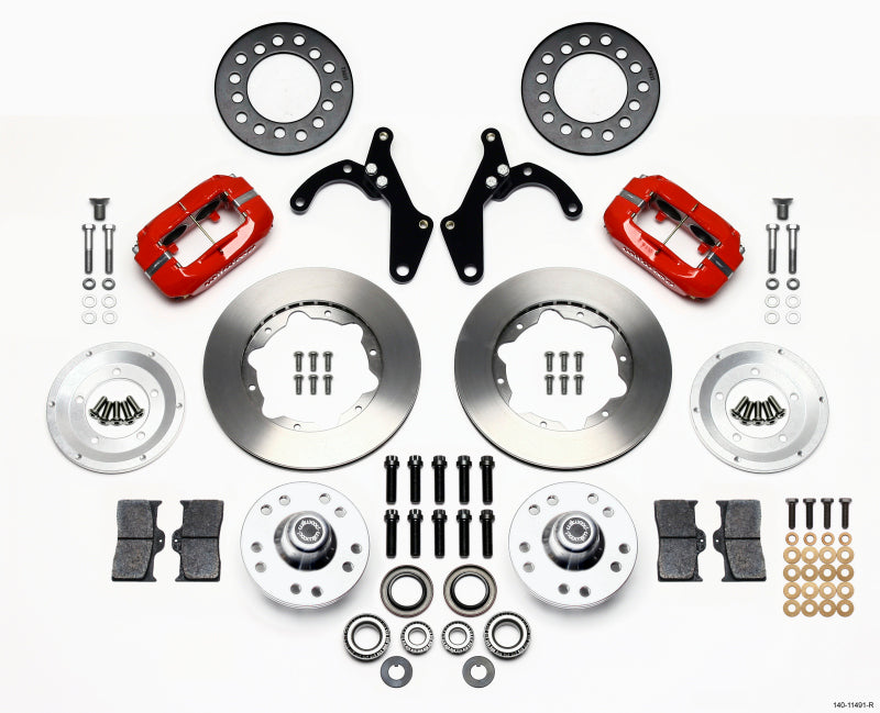 Wilwood Forged Dynalite Front Kit 11.00in Red 55-57 Chevy 140-11491-R 140-11491-R Photo - Primary