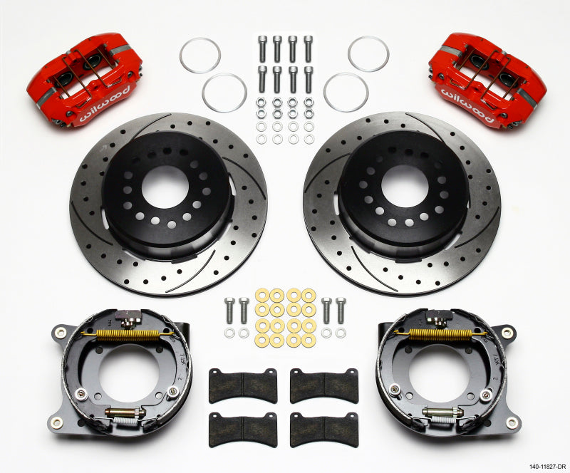 Wilwood FDP-LP 11.00" P-Brake Kit, Drill-Red, Impala 59-64 / Corvette 57-62 140-11827-DR Photo - Primary