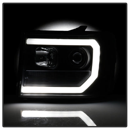 Spyder 07-13 GMC Sierra 1500-3500 Ver 2 Proj Headlights - DRL LED - All Blk PRO-YD-GS07V2-LBDRL-BKV2 5086037 5086037 Photo - Unmounted