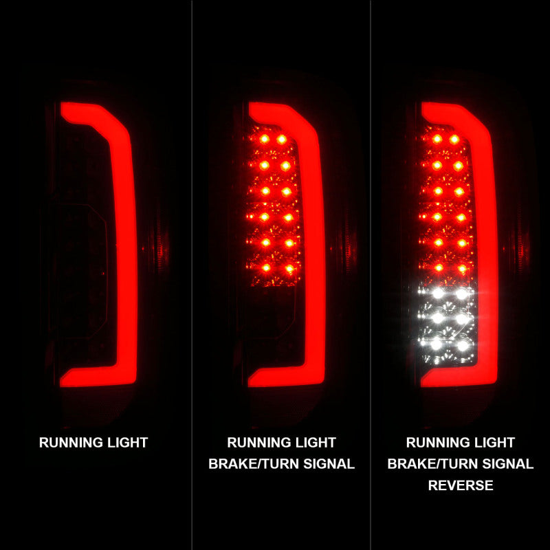 ANZO 15-21 Chevrolet Colorado Full LED Tail Lights w/ Red Lightbar Black Housing Smoke Lens 311433 311433 User 1
