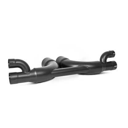 MBRP 14-15 Porsche GT3/GT3RS 3in Center Muffler Bypass 4in Tips S7607BLK Photo - out of package
