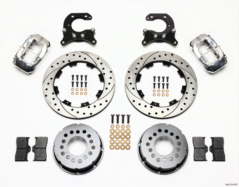 Wilwood Forged Dynalite P/S Rear Kit Drilled Polished Big Ford 2.54in Offset 140-2114-DP 140-2114-DP Photo - Primary