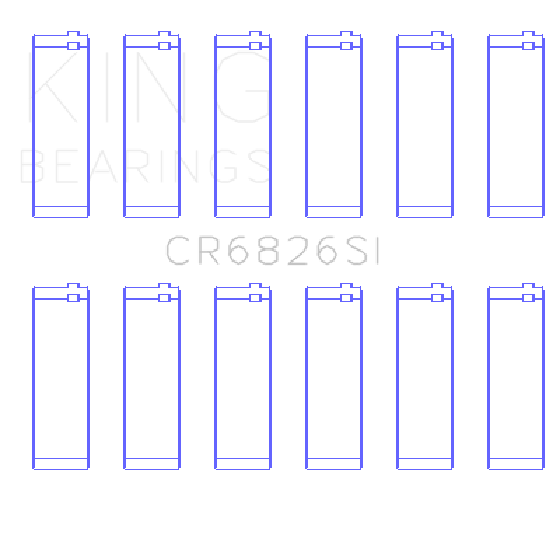 King Engine Bearings King Holden 175/190 3.6L Connecting Rod Bearing Set CR6826SI CR6826SI Photo - Primary