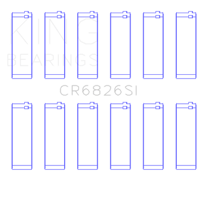 King Engine Bearings King Holden 175/190 3.6L Connecting Rod Bearing Set CR6826SI CR6826SI Photo - Primary