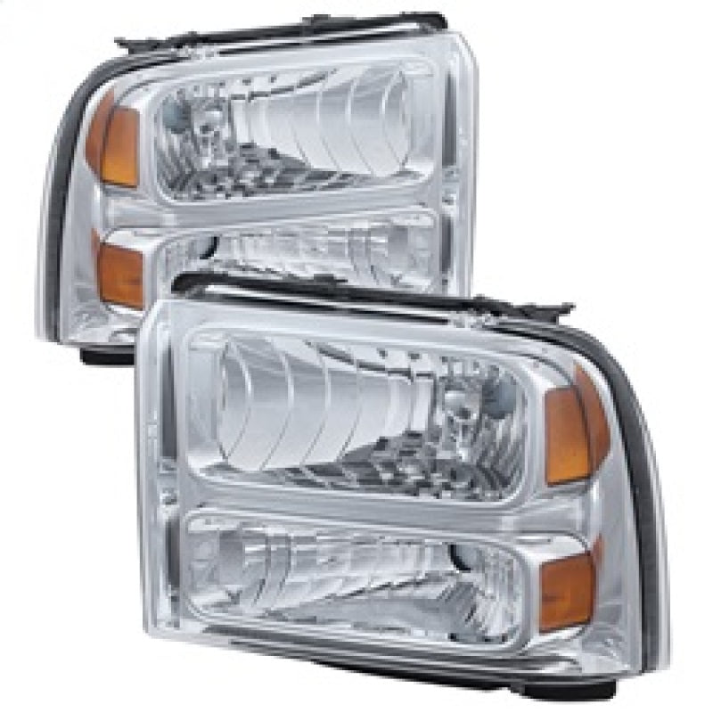 SPYDER Xtune Ford F250/350/450 Super Duty 05-07 Crystal Headlights Chrome HD-JH-FS05-AM-C 9026560 9026560 Photo - Primary