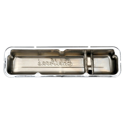 Edelbrock Valve Cover, Signature Series, Ford, 1958-1976 FE V8, Chrome 4462 Photo - Unmounted