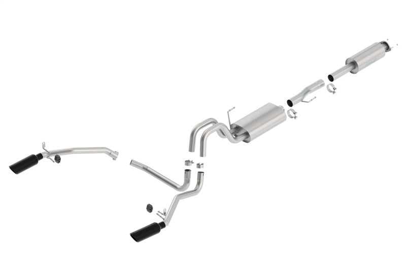 Borla 11-14 Ford F-150 5.0L Stainless Steel S-Type Catback Exhaust - 4in Tips Single Split Rear Exit 140416BC 140416BC Photo - Primary