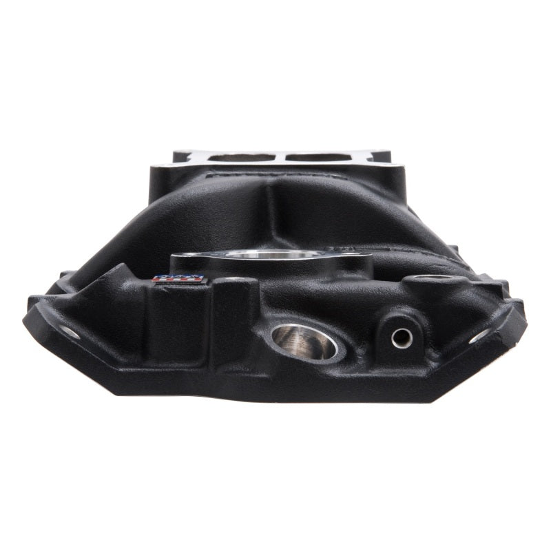 Edelbrock Intake Manifold Performer EPS SBC w/Oil Fill Tube & Breather Black 27033 Photo - Unmounted