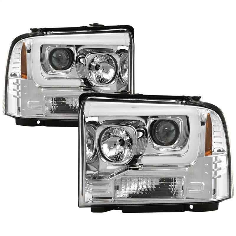 Spyder Platinum Ford F250/350/450 05-07 High-Power LED Module Proj. Headlights-Chrome (PRO-YD-FS05V2 5087904 5087904 Photo - Primary