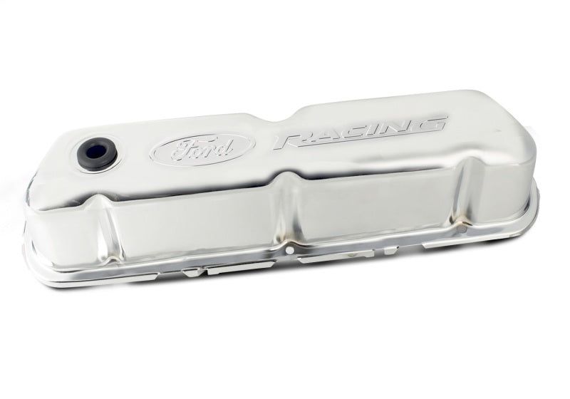Ford Chrome Steel Valve Cover Set w/Ford Racing Logo FRD302-070 302-070 Photo - Unmounted