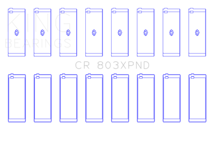 King Engine Bearings ChevrolET SBC 265Ci 283Ci 327Ci (Size STDX) Connecting Rod Bearing Set CR803XPNDSTDX CR803XPNDSTDX Photo - Primary