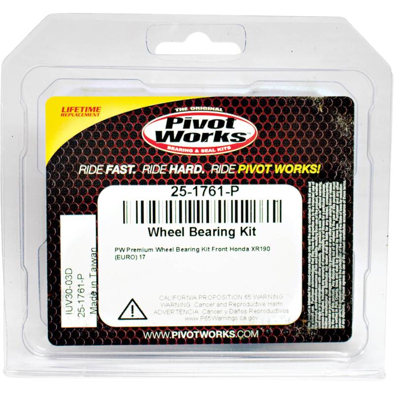 Pivot Works Honda Wheel Bearing Kit Premium Bearings 25-1761-P 25-1761-P Photo - Primary