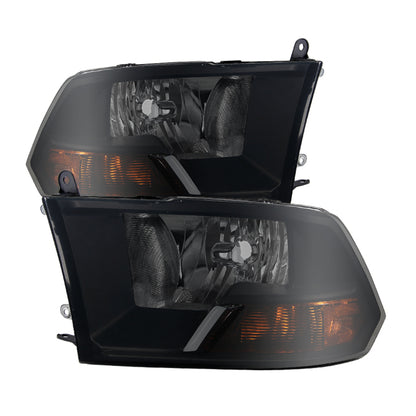 SPYDER Xtune Dodge Ram 1500 09-12 ( Non Quad Headlights ) Crystal Headlights Black Smoked HD-JH-DR09-AM-BSM 9030376 9030376 Photo - Primary