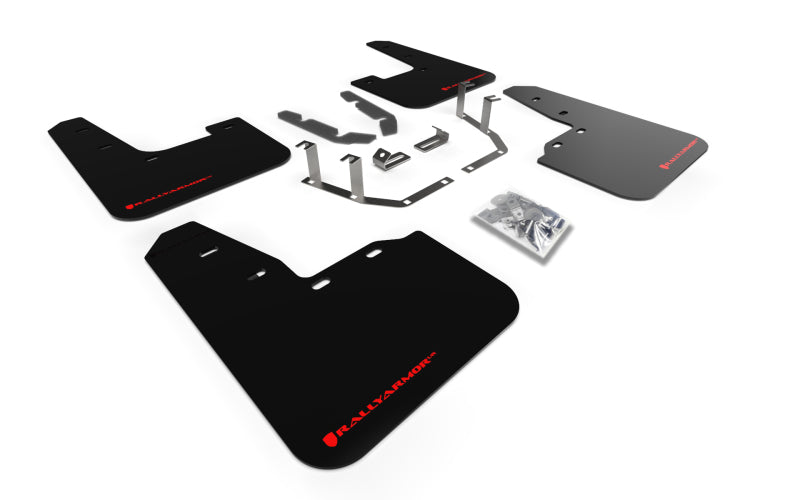 Rally Armor 18-22 Ford Fiesta ST MK8 Black UR Mud Flap w/ Red Logo MF60-UR-BLK/RD MF60-UR-BLK/RD Photo - Primary
