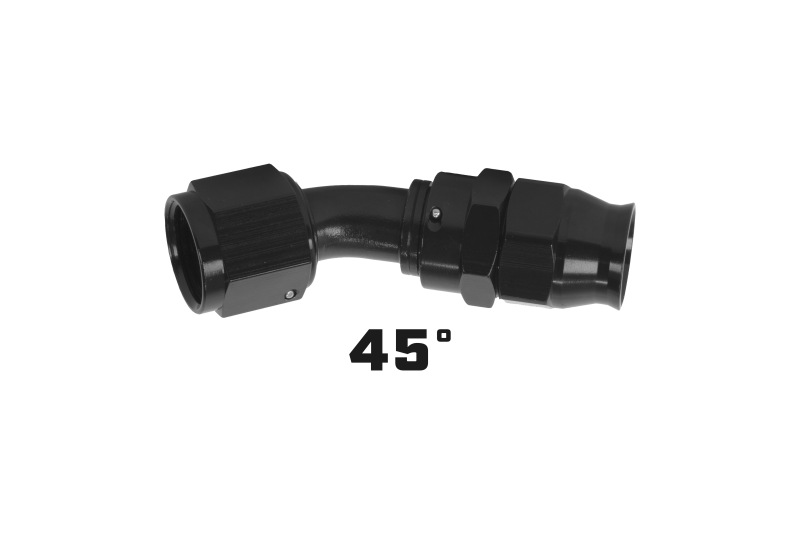 Aeromotive PTFE Hose End - AN-12 - 45 Deg - Black Anodized 15360 15360 Photo - Close Up