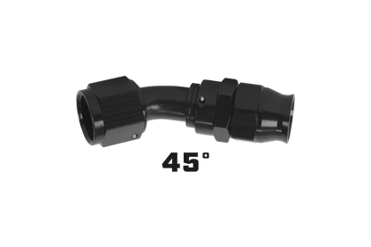 Aeromotive PTFE Hose End - AN-08 - 45 Deg - Black Anodized 15354 15354 Photo - Close Up