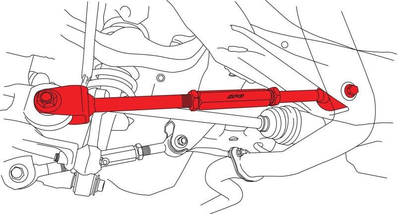SPC Performance 00-09 Subaru Outback Rear Adjustable Toe Arm 67666 67666 Line Art