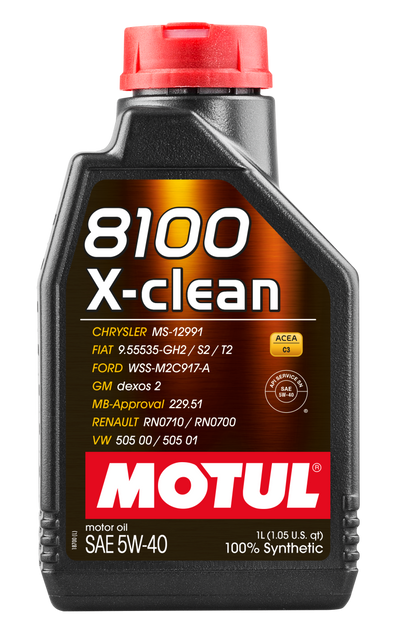 Motul Factory Approved 100% Synthetic Engine Oils, 8100 X-clean 102786 User 1