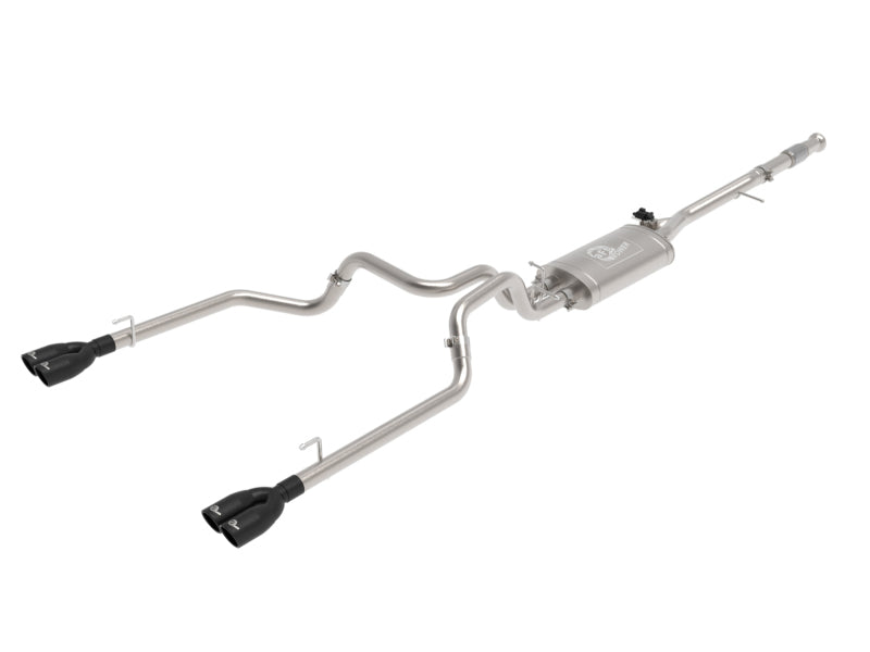 aFe Gemini XV 3in 304 SS Cat-Back Exhaust w/ Cutout 19-21 GM Silverado/Sierra 1500 V8- w/ Black Tips 49-34139-B 49-34139-B Photo - Primary