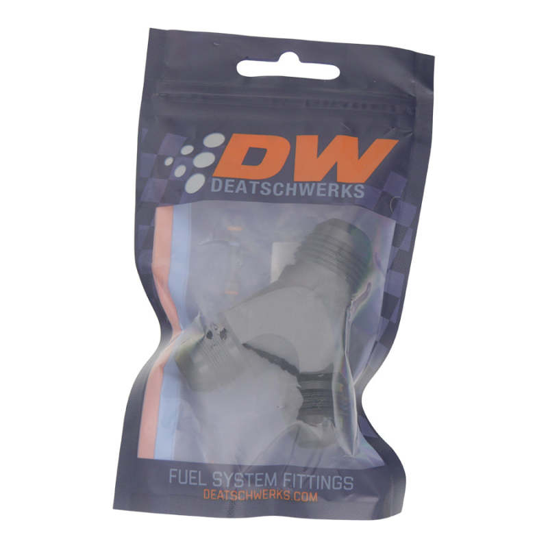 DeatschWerks 8AN Male Flare to 8AN Male Flare to 10AN Male Flare Y Fitting - Anodized Matte Black 6-02-0703-B 6-02-0703-B Photo - lifestyle view