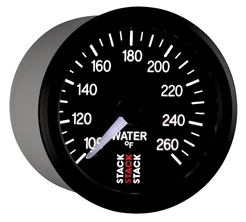 Autometer Stack 52mm 100-260 Deg F 1/8in NPTF Male Pro Stepper Motor Water Temp Gauge - Black ST3308 ST3308 User 6