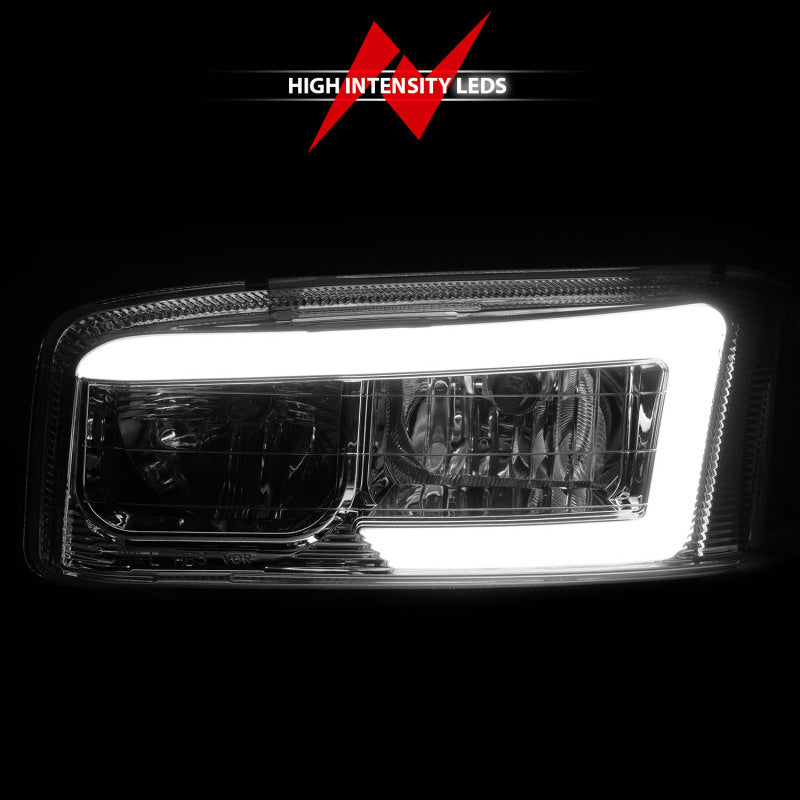 Anzo 99-17 GMC Sierra/Denali Headlights Chrome Amber (w/C Light Bars) 111523 111523 Photo - Unmounted