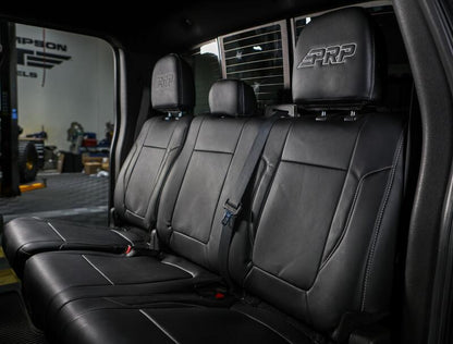 PRP Seats PRP 12-14 Ford Raptor  Rear Bench Seat Covers- Black with Silver Stitch B070-06 B070-06 Photo - Close Up
