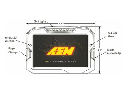 AEM CD-7 Non Logging Race Dash Carbon Fiber Digital Display (CAN Input Only) 30-5700 30-5700 Photo - out of package