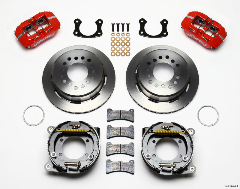 Wilwood Dynapro Low-Profile 11.00in P-Brake Kit - Red Small Ford 2.50in Offset 140-11403-R 140-11403-R Photo - Primary