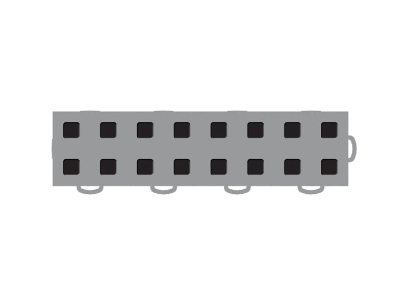 WeatherTech TechFloor - 3in X 12in Tiles(Right Loop) - Grey/Black **Order in Qtys of 10 51T312RL GR-BK 51T312RL GR-BK Photo - Primary