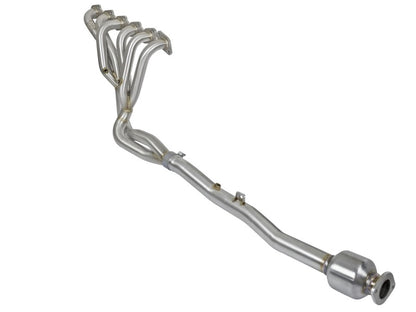 aFe Twisted Steel Long Tube Header & Connection Pipes; Street Series 48-36105-YC Photo - Unmounted
