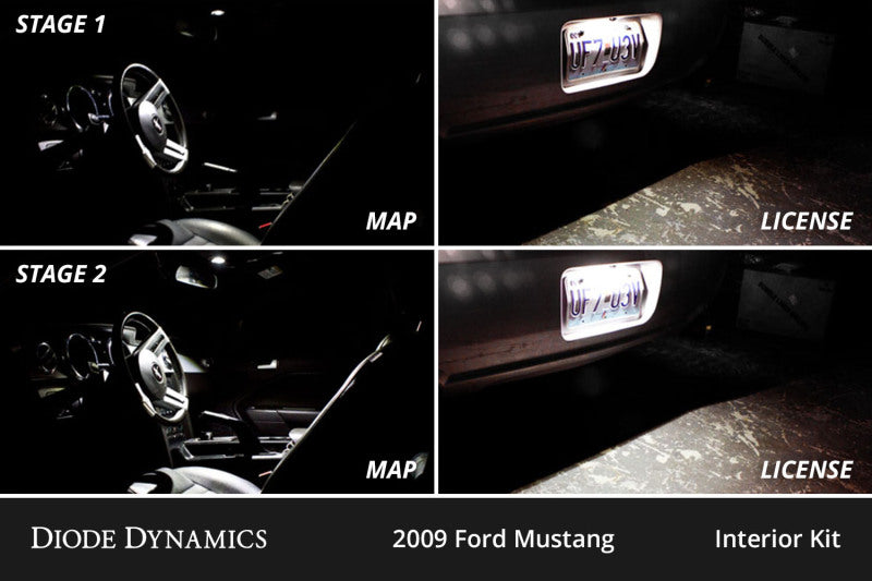Diode Dynamics 05-09 d Mustang Interior LED Kit Cool White Stage 1 DD0515 DD0515 User 3
