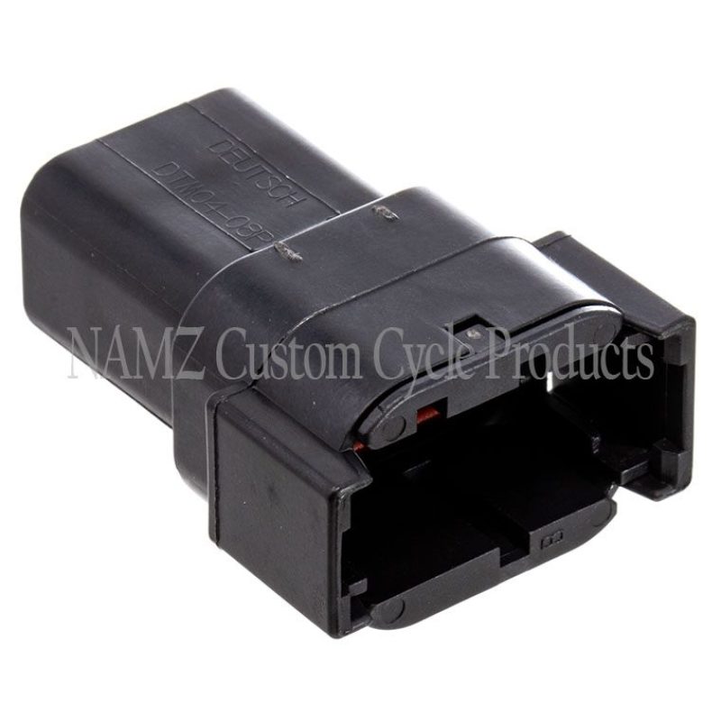 NAMZ Deutsch DTM 8-Position Receptacle w/8 Stamped Terminals & Wedgelock - Black (HD 74108-98BK) MDR-8B MDR-8B Photo - Primary