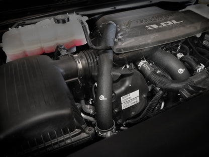 aFe RAM 1500 20-22 V6-3.0L (td) BladeRunner 2-1/2in & 3in Aluminum Hot Charge Pipe Black 46-20598-B 46-20598-B Photo - Mounted