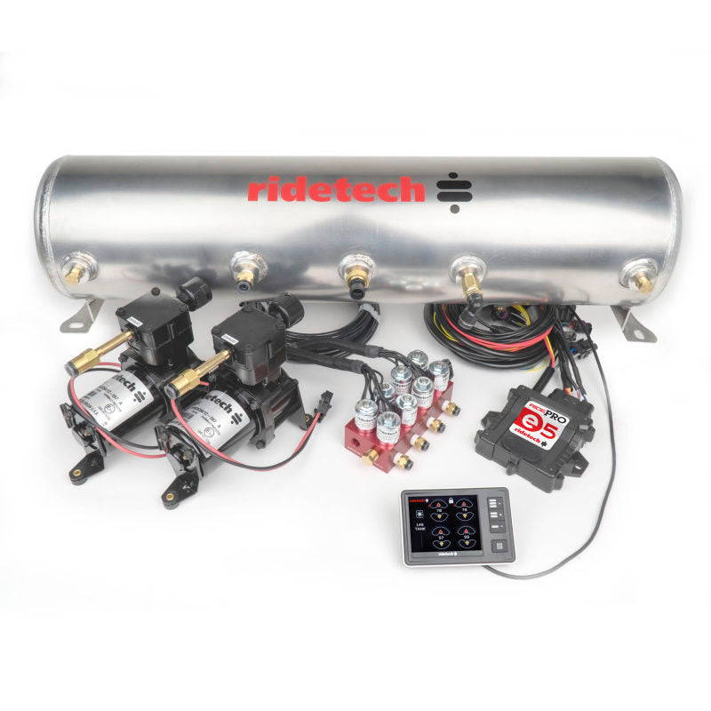 Ridetech RidePro E5 Air Ride Suspension Control System 5 Gallon Dual Compressor 1/4in Valves 30534100 30534100 Photo - Primary
