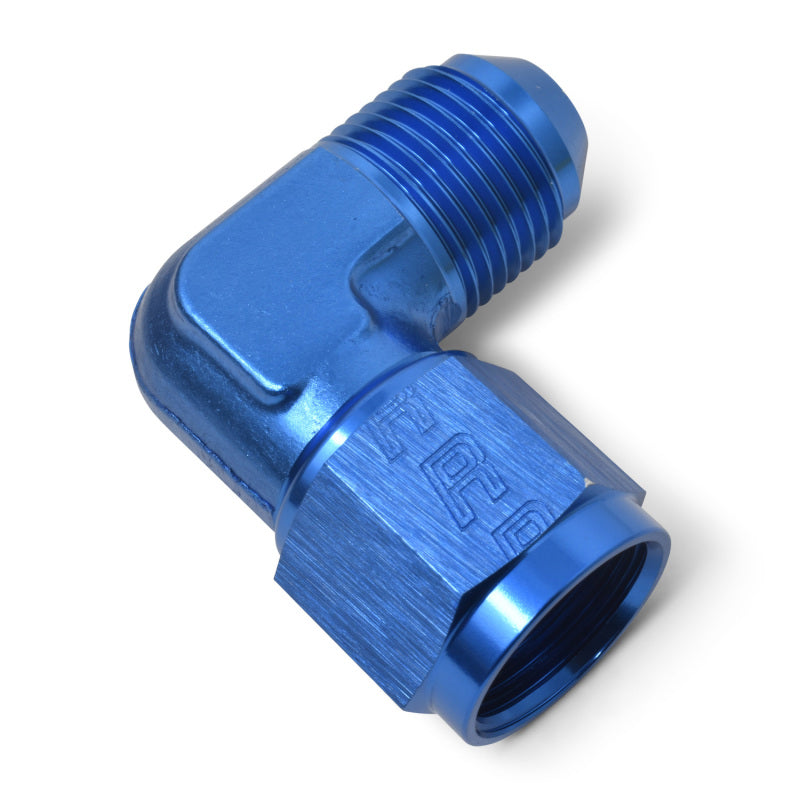 Russell 90° Female AN To Male AN (Blue Finish) 614803 Photo - out of package